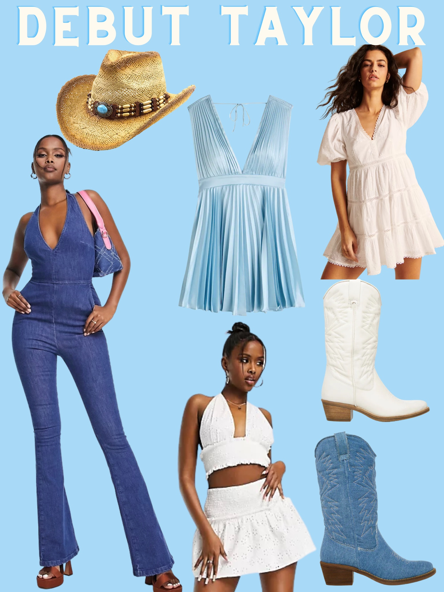 DEBUT TAYLOR SWIFT ERAS TOUR OUTFIT INSPO // these are so fun to make!!! #debuttaylor #countrytaylor denim jumpsuit // debut Taylor swift eras tour 

#LTKunder50 #LTKunder100