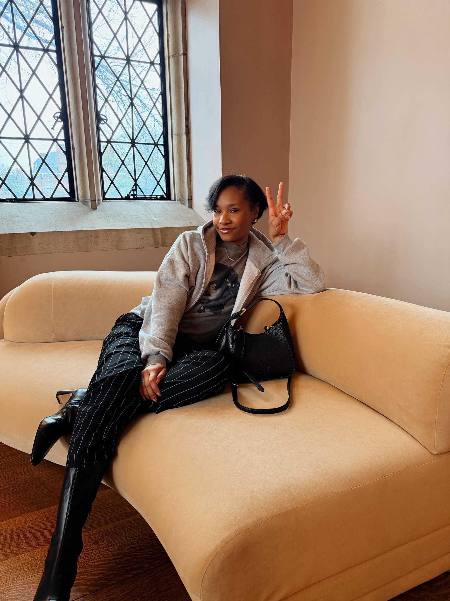 I still can’t get over this look! I love this comfy hoodie and the pinstripe pants are super versatile. 

#LTKPetite #LTKootd #LTKdayinmylife