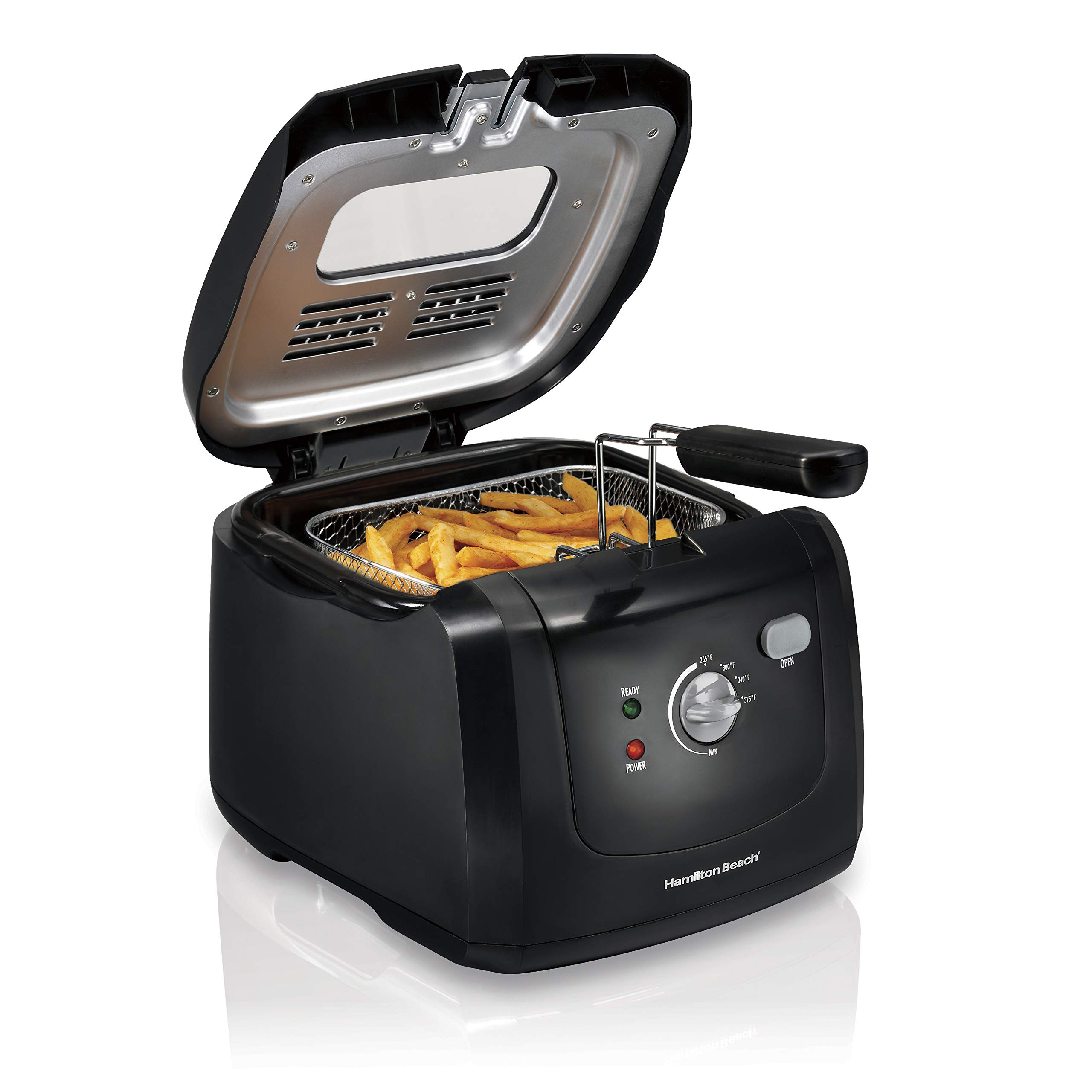 Hamilton Beach Cool Touch Electric Deep Fryer with Basket and Lid, 2 Liters / 8 Cups Oil Capacity... | Amazon (US)