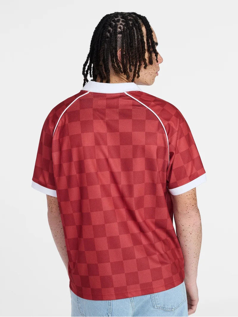 No Boundaries Soccer Jersey Mesh Tee with Short Sleeves, Men's XS-4XLT | Walmart (US)