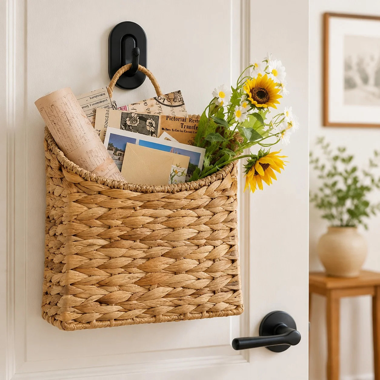 Handwoven Gourd Grass Hanging Basket Wall Organizer | Wayfair North America