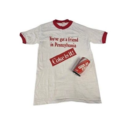 Vintage 80s Coke Coca Cola Ringer Tshirt \u201cYou\u2019ve Got A Friend In Pennsylvania\u201d | eBay US