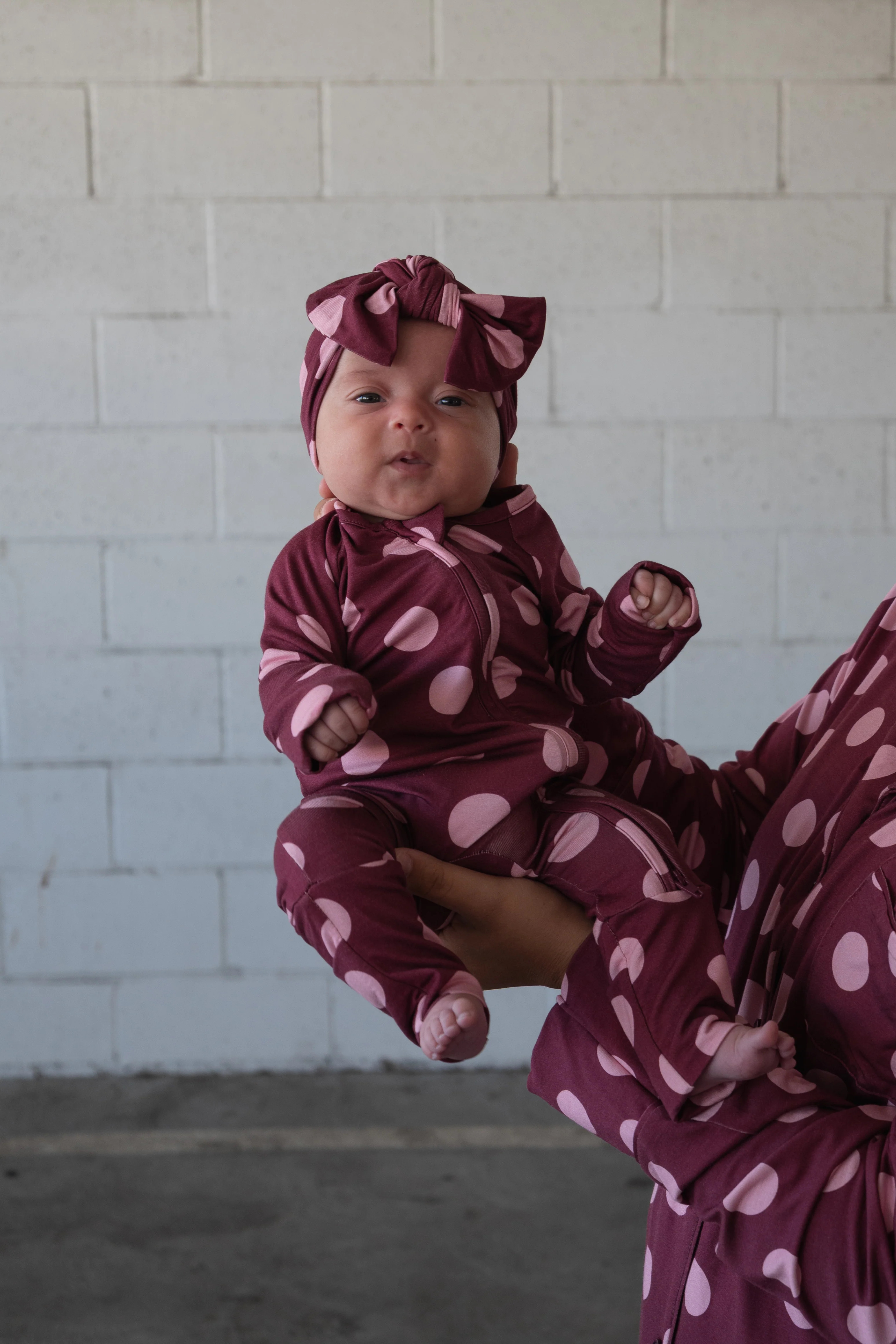 Bamboo Zip Pajamas | Heather Rose Dot | Forever French