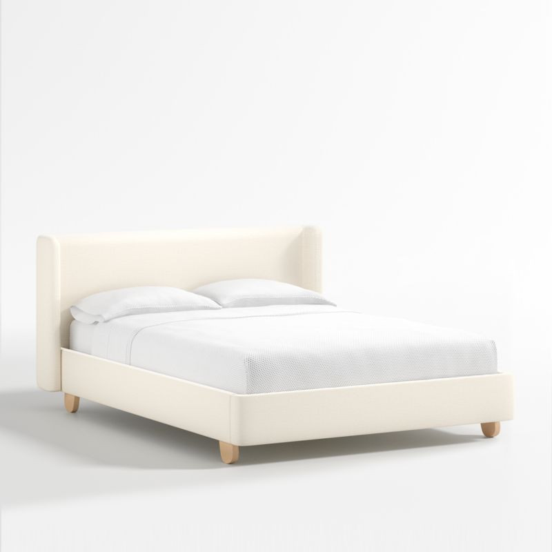Pismo Natural Full Upholstered Kids Bed | Crate & Kids | Crate & Barrel