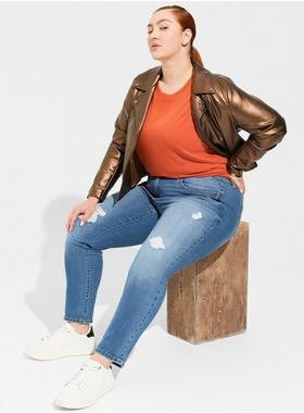 Perfect Boyfriend Ankle Vintage Stretch Mid-Rise Jean | Torrid (US & Canada)