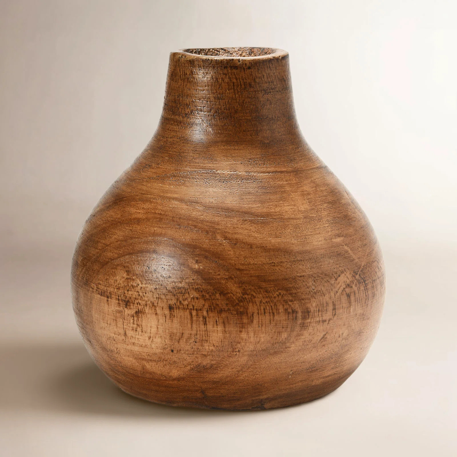 Mylo Brown 8'' Solid Wood Table Vase | Wayfair North America