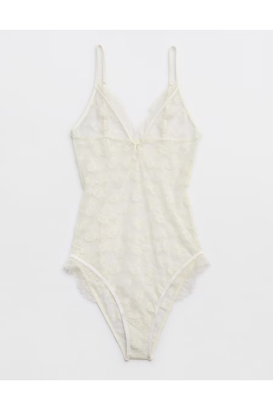 Show Off Rosebud Lace Bodysuit Women's Soft Muslin XXS | Aerie