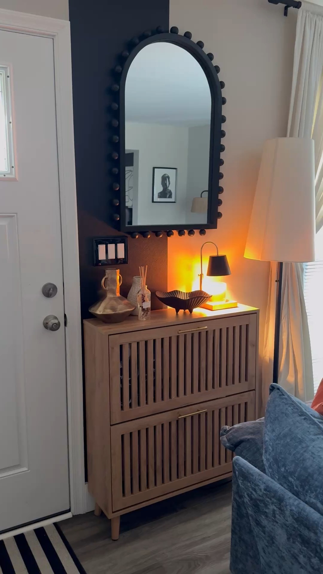 I was so tired of that sho basket so I opted for a shoe cabinet 

#LTKHome