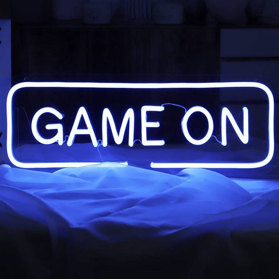 Moweek Game On USB Powered Led Neon Signs Wall Decor For Boys Game Room decor,Gaming Zone, Man Ca... | Amazon (US)