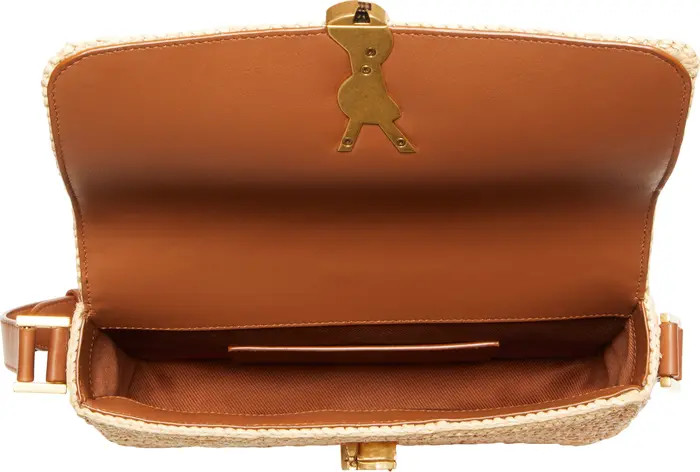 Medium Solferino Raffia Shoulder Bag | Nordstrom