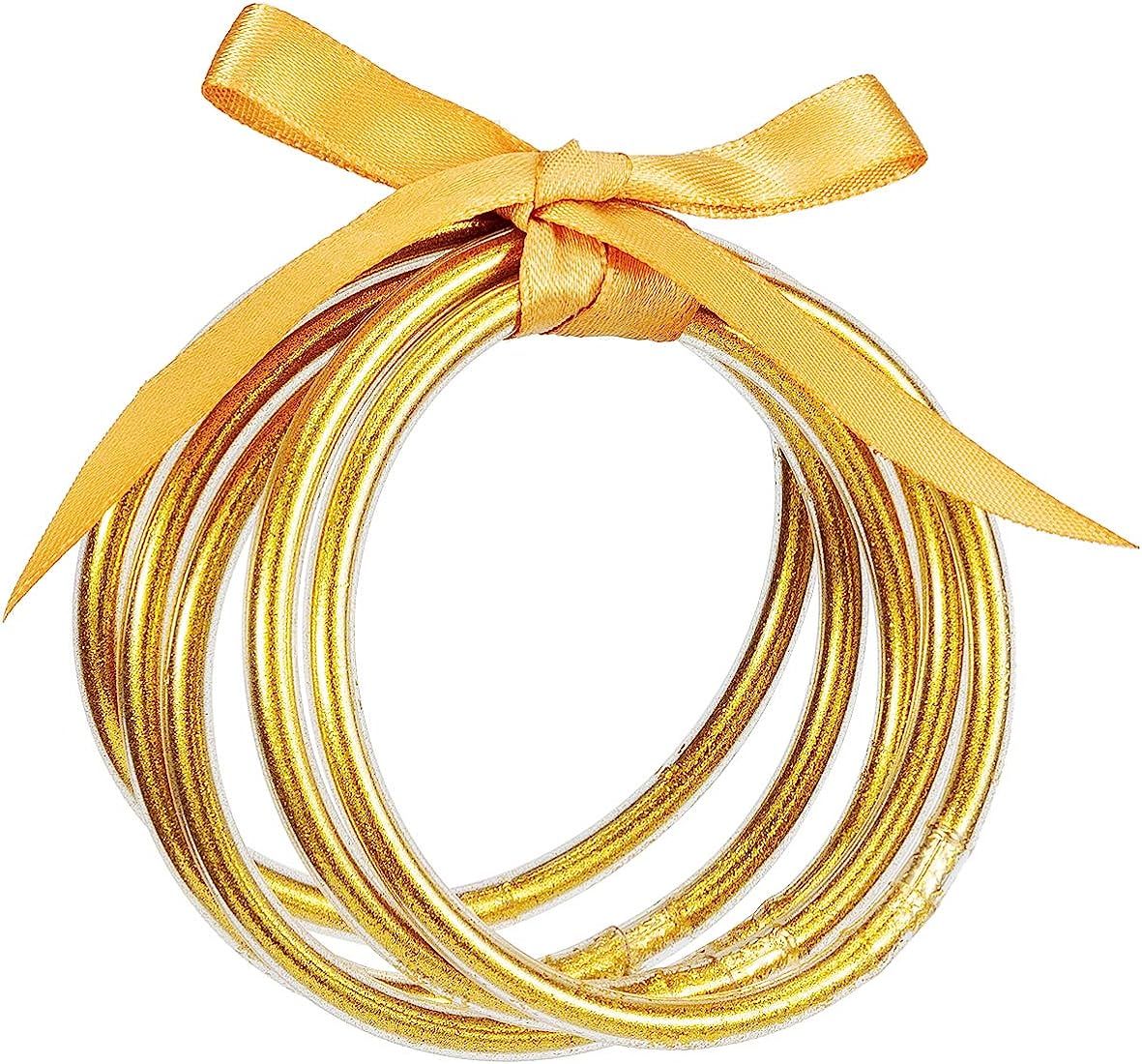 Alphatool Glitter Jelly Bangles Bracelets for Women- Soft Silicone Glitter Filled Bracelet Sparkl... | Amazon (US)