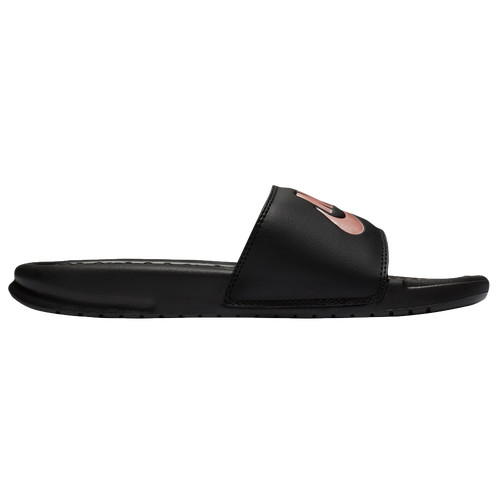 Nike Womens Nike Benassi JDI Slide - Womens Shoes Black/Rose Gold/Black Size 05.0 | Foot Locker (US)