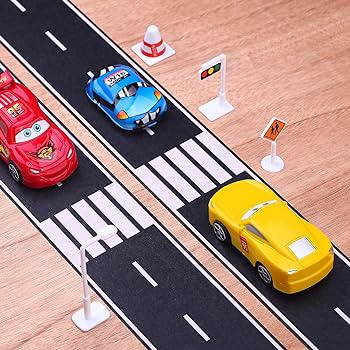 Black Road Track Tape,Toy Car Road Tape Track for Kids,Race Cars Decorations for Kids Birthday Pa... | Amazon (CA)