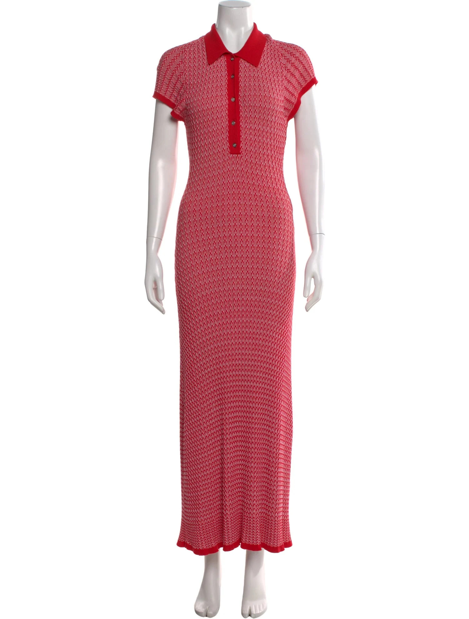 Maje Printed Long Dress - Red Dresses, Clothing - W2M183529 | The RealReal | The RealReal