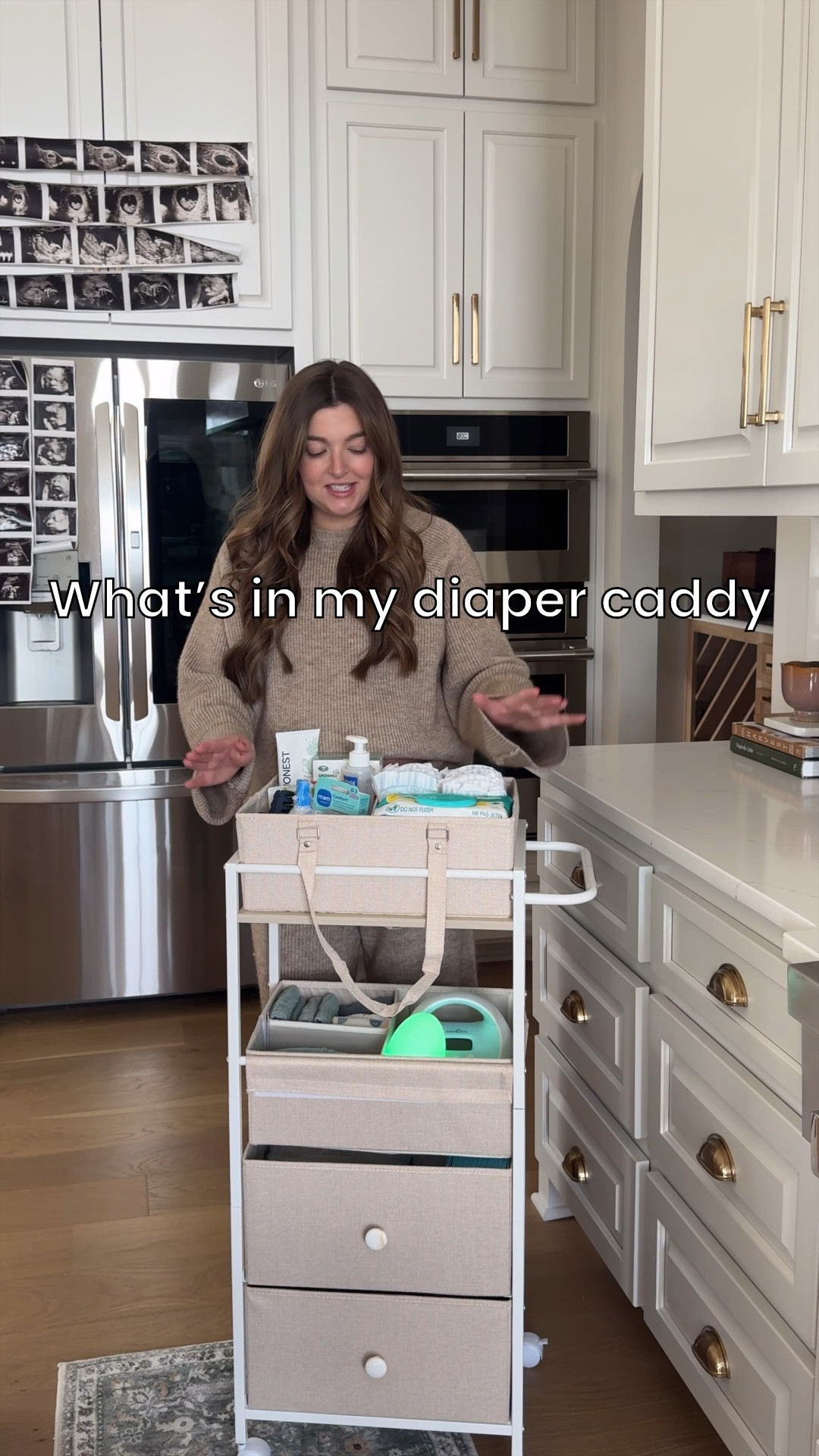 The perfect rolling diaper caddy, great for beside your bed! Perfect for keeping everything organized and within reach. Linking everything I have inside too (plus diapers and wipes of course) #momlife #babyessentials

#LTKmomlife