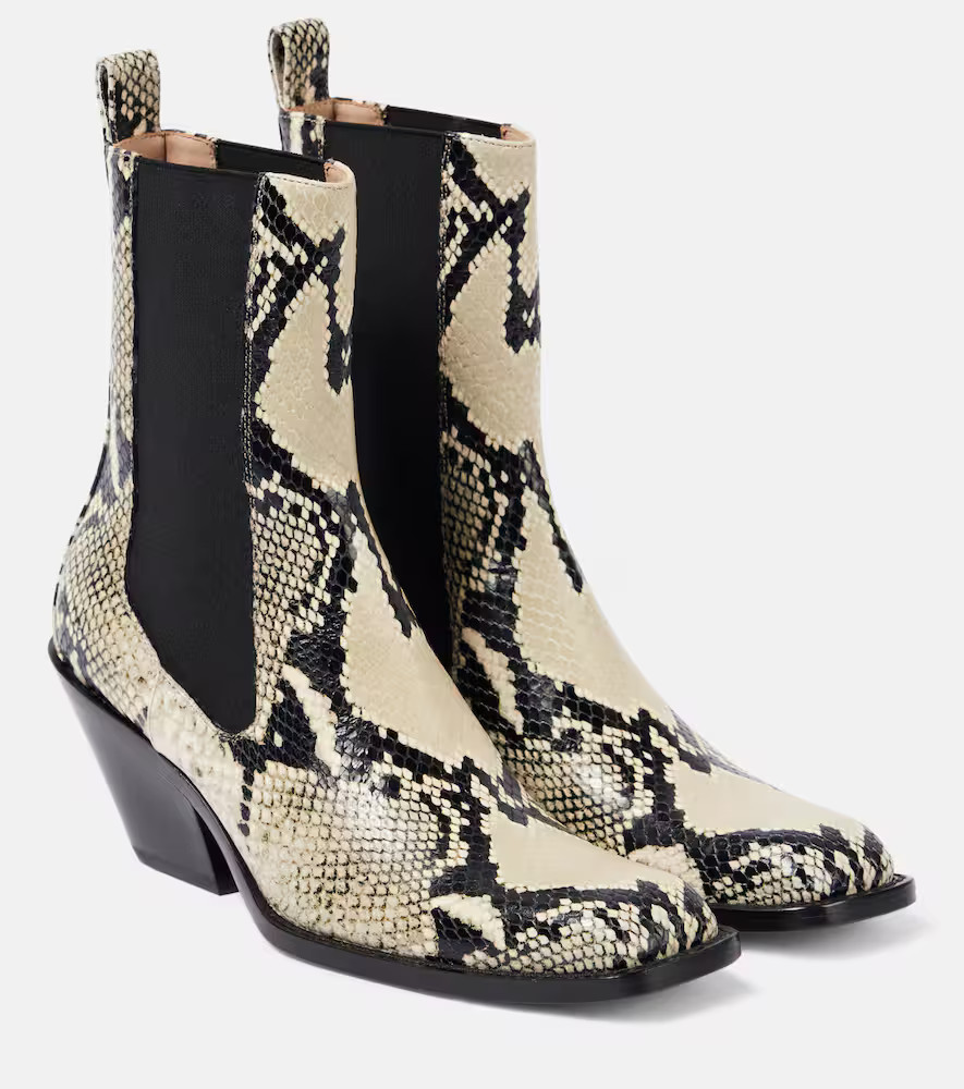 Khaite Austin 60 snake-effect leather ankle boots | Mytheresa (US/CA)