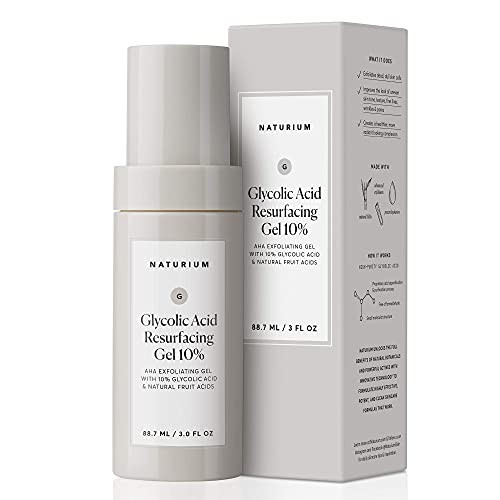 Naturium Glycolic Acid Resurfacing Gel 10%, AHA Exfoliating Gel with Natural Fruit Acids, 3.0 oz | Amazon (US)