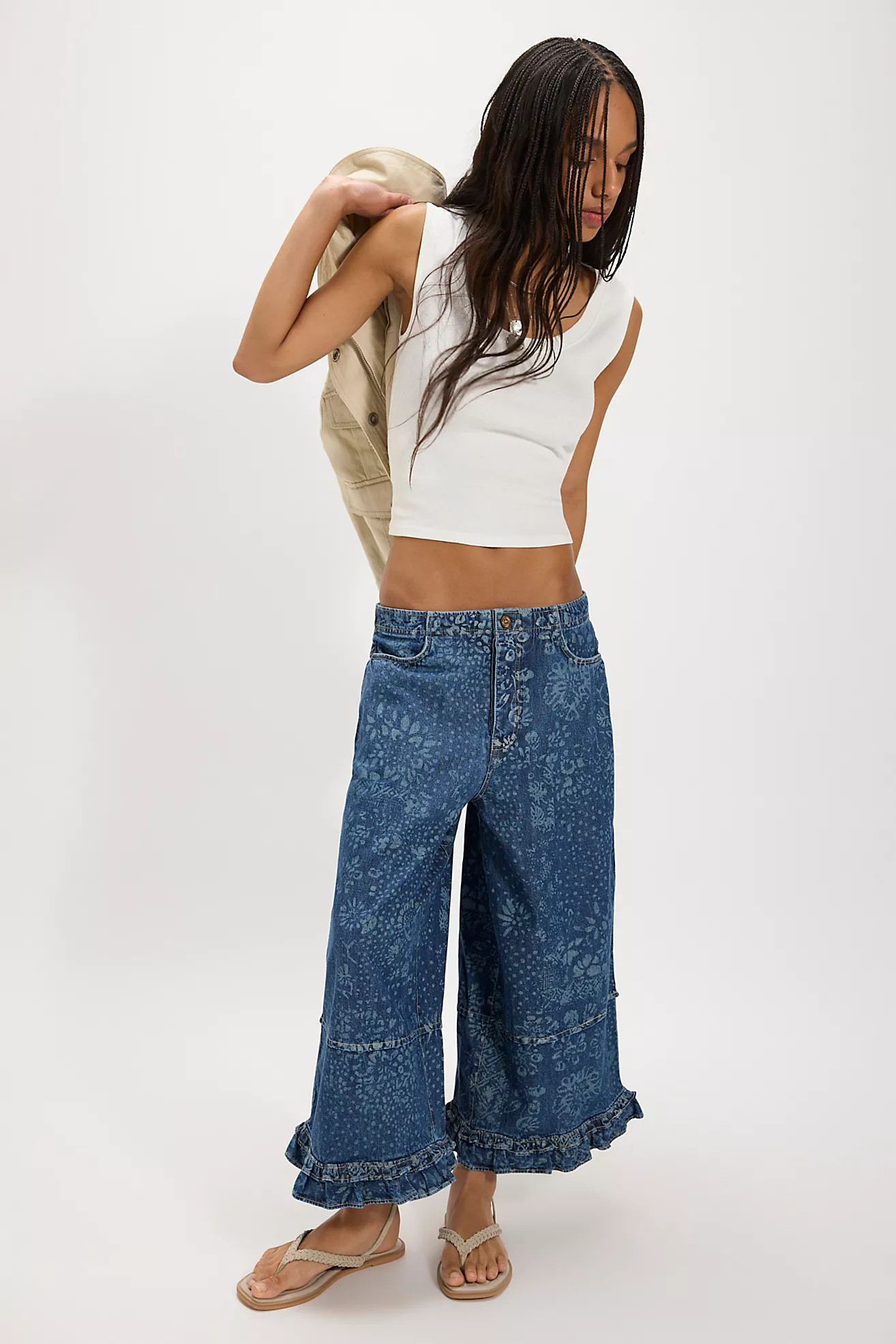 We The Free Love Me Not Printed Bloomer Jeans | Free People (Global - UK&FR Excluded)