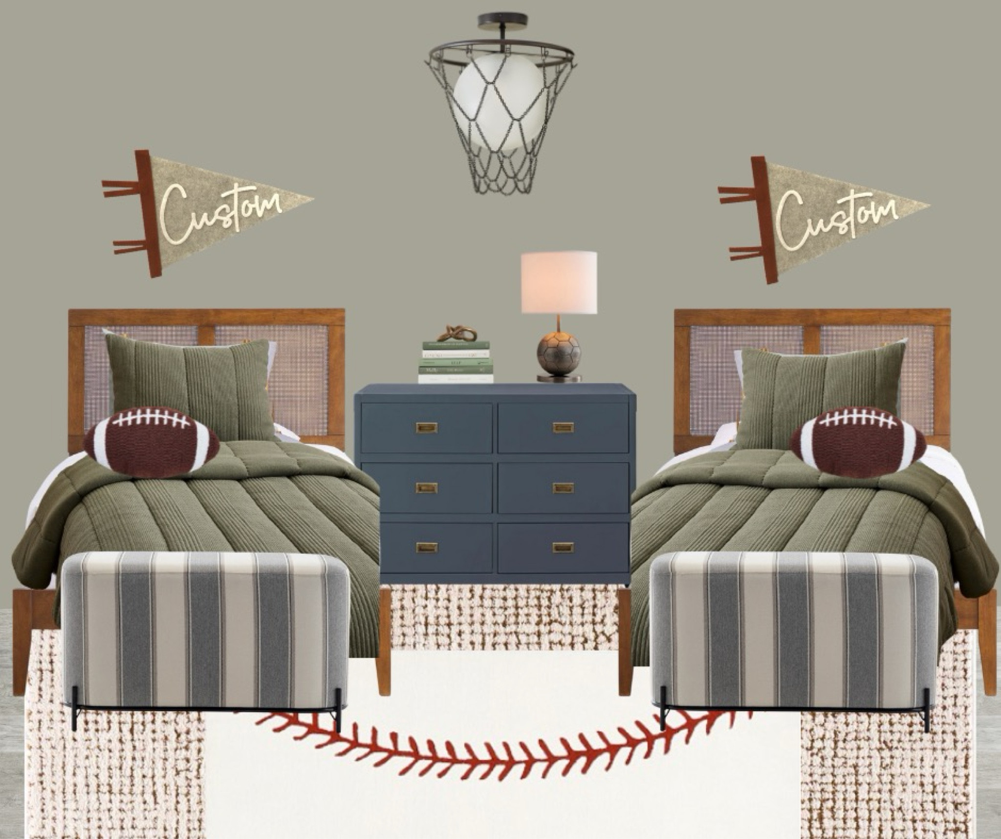 The perfect room for your little athletes to dream big and play hard ⚽️🏀🏈⚾️ 

#LTKHome #LTKKids
