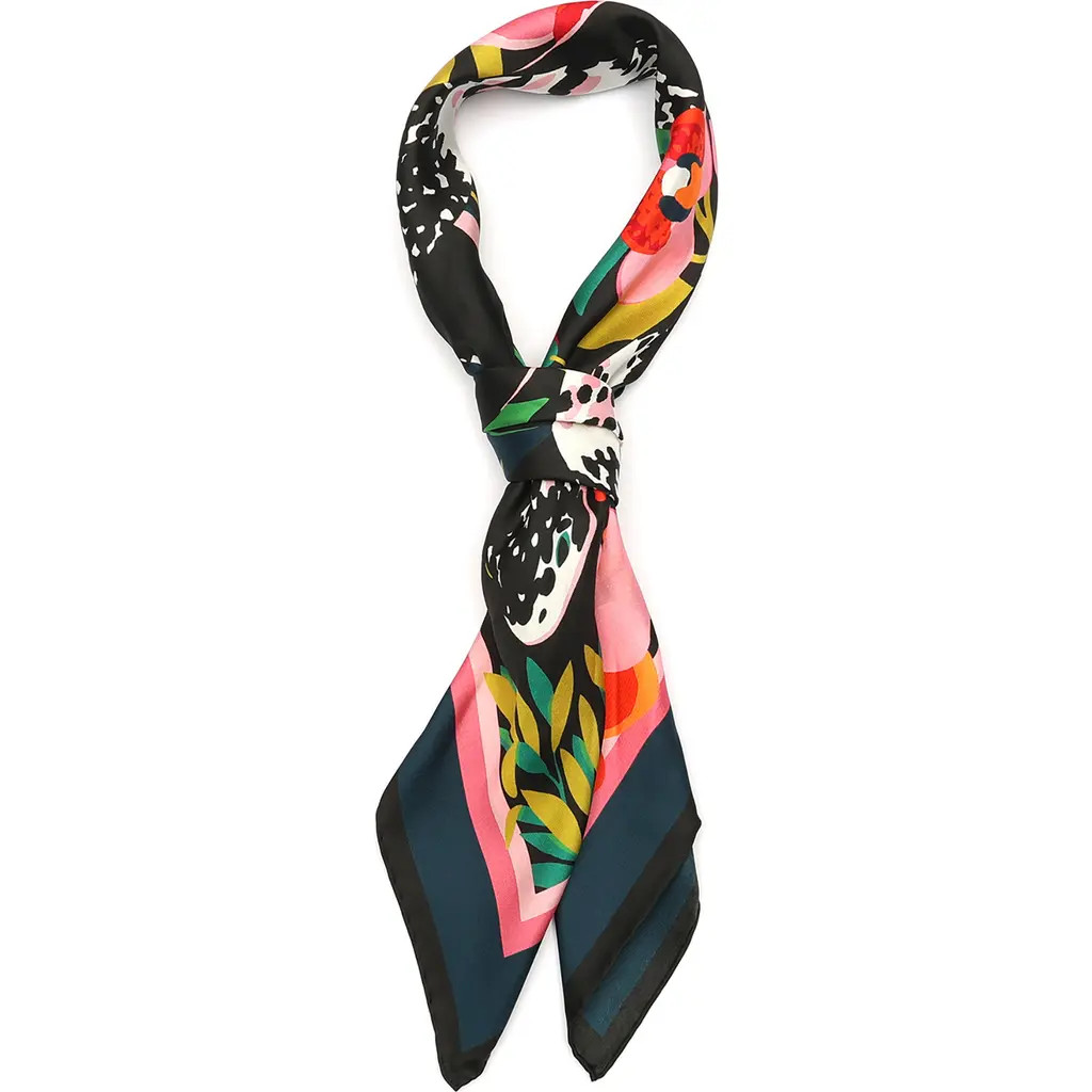 Kate Spade New York garden snake silk square in Teal Multi at Nordstrom | Nordstrom