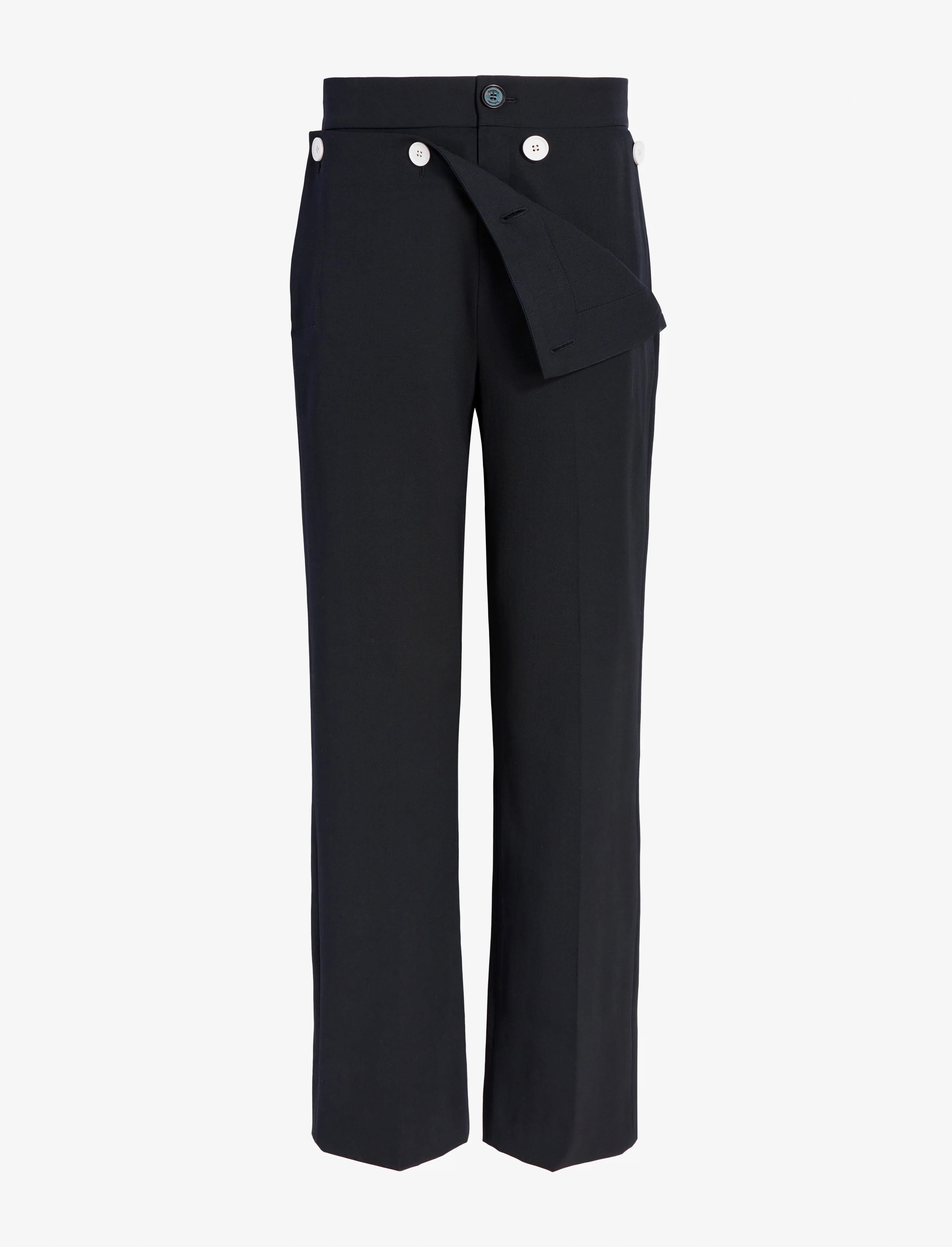Proenza Schouler Oliver Pant in Wool Gabardine - Black | Proenza Schouler Official Site | Proenza Schouler LLC