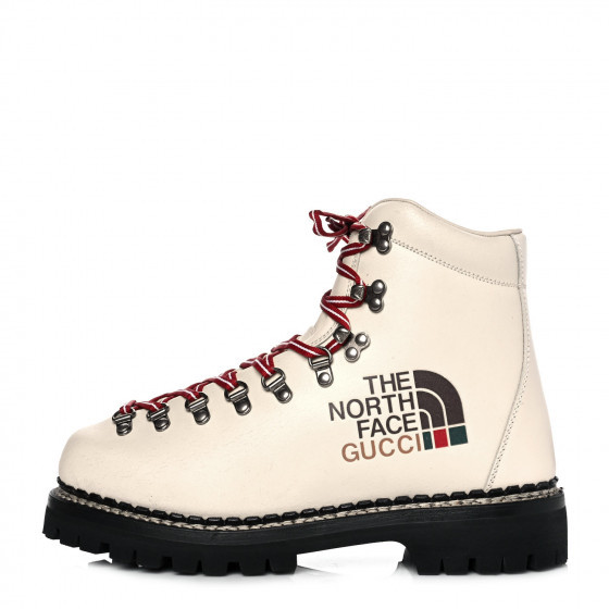 GUCCI X THE NORTH FACE Calfskin Womens Hiking Ankle Boots 41 Special Ivory | Fashionphile