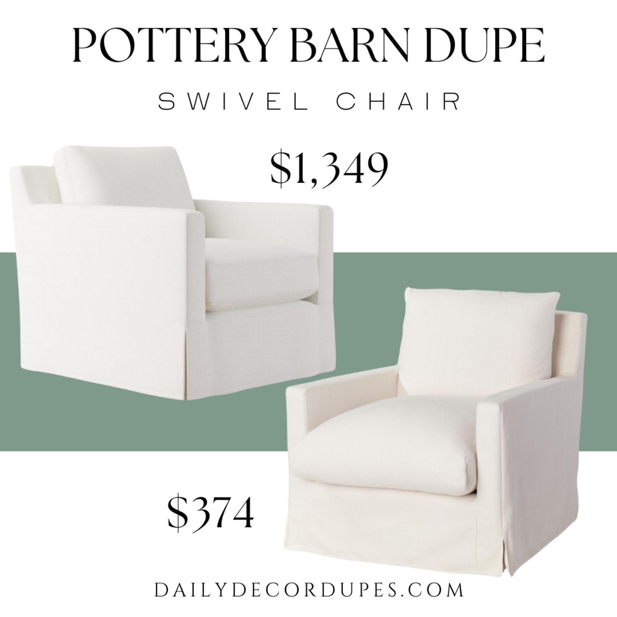 Pottery Barn swivel chair dupe. Cushioned square arm. Minimalist furniture style. Modern home decor style. Living room.

Dupe dupes more affordable option find replica copy cat similar look for less budget friendly affordable cheap cheaper beautiful pretty. Clearance sale coupon code discount code promo code luxury lookalike look a like Inspo inspiration inspired by idea ideas Love dupes like these? I share multiple every day in my FB group “DAILY DECOR DUPES”

#LTKhome #LTKsalealert