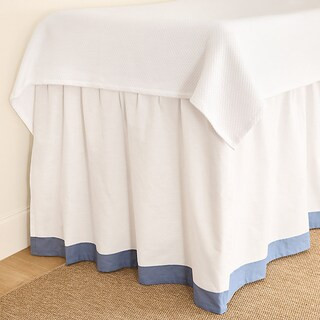 Hannah Paneled Bedskirt with Cotton & Solid Color Trim | Ballard Designs, Inc.
