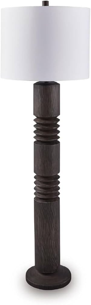 Signature Design by Ashley Fainwell Contemporary Polyresin Floor Lamp with 3-Way Switch, Black | Amazon (US)