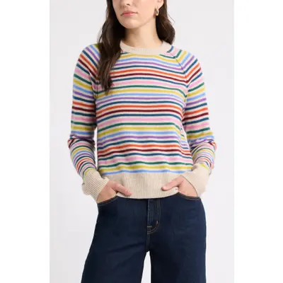caslon(r) Wool & Cashmere Raglan Sweater in Ivory Snow at Nordstrom, Size X-Large | Nordstrom