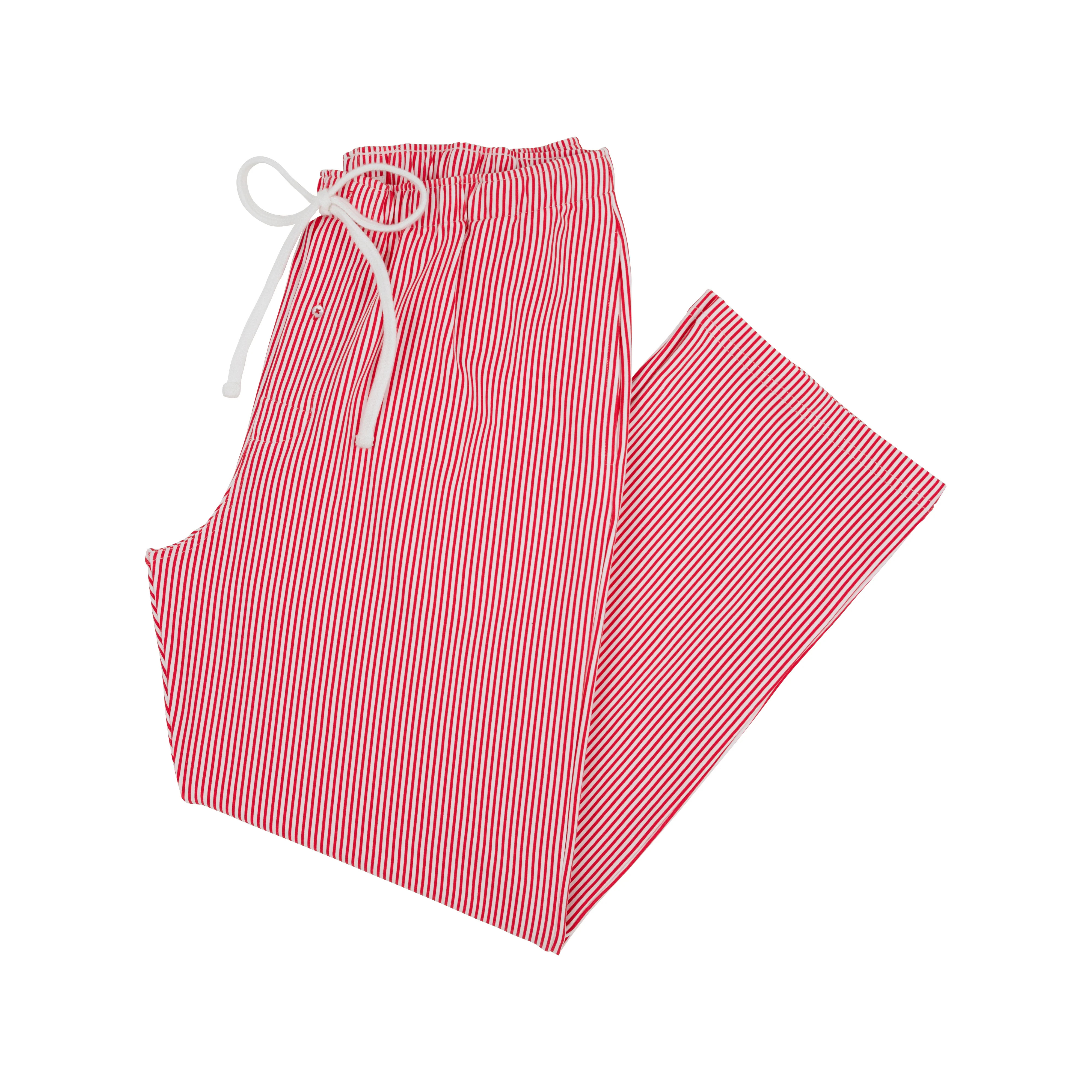 Sunday Style Sweatpants (Men's) - Richmond Red Stripe with Worth Avenue White Stork | The Beaufort Bonnet Company