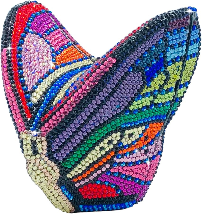 Novelty Butterfly Crystal Clutch Women Evening Bag and Clutches Party Wedding Handbags Rhinestone... | Amazon (US)