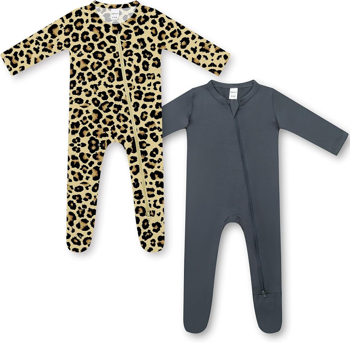 HAPIU Rayon from Bamboo Baby Footed Pajamas, 2 Way Zipper YKK, Footie for Baby Boy Girls, Newborn... | Amazon (US)