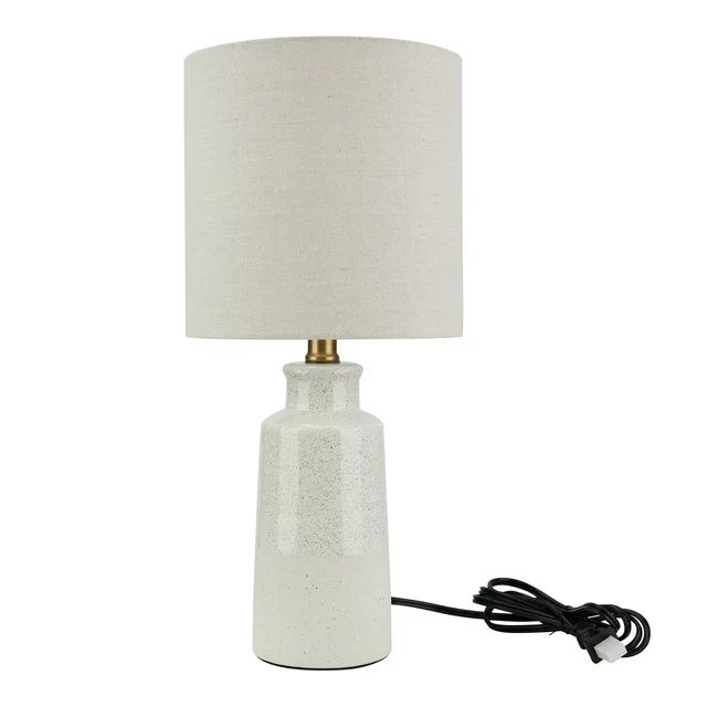 Better Homes & Gardens 17" Reactive Glaze Ceramic Table Lamp, Taupe | Walmart (US)