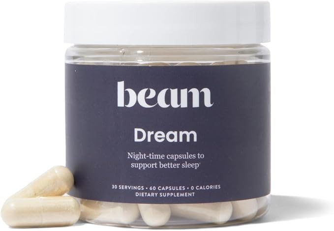 Beam Dream Sleep Capsules, L-Theanine, Apigenin, Reishi and Magnesium, Third Party Tested Natural... | Amazon (US)