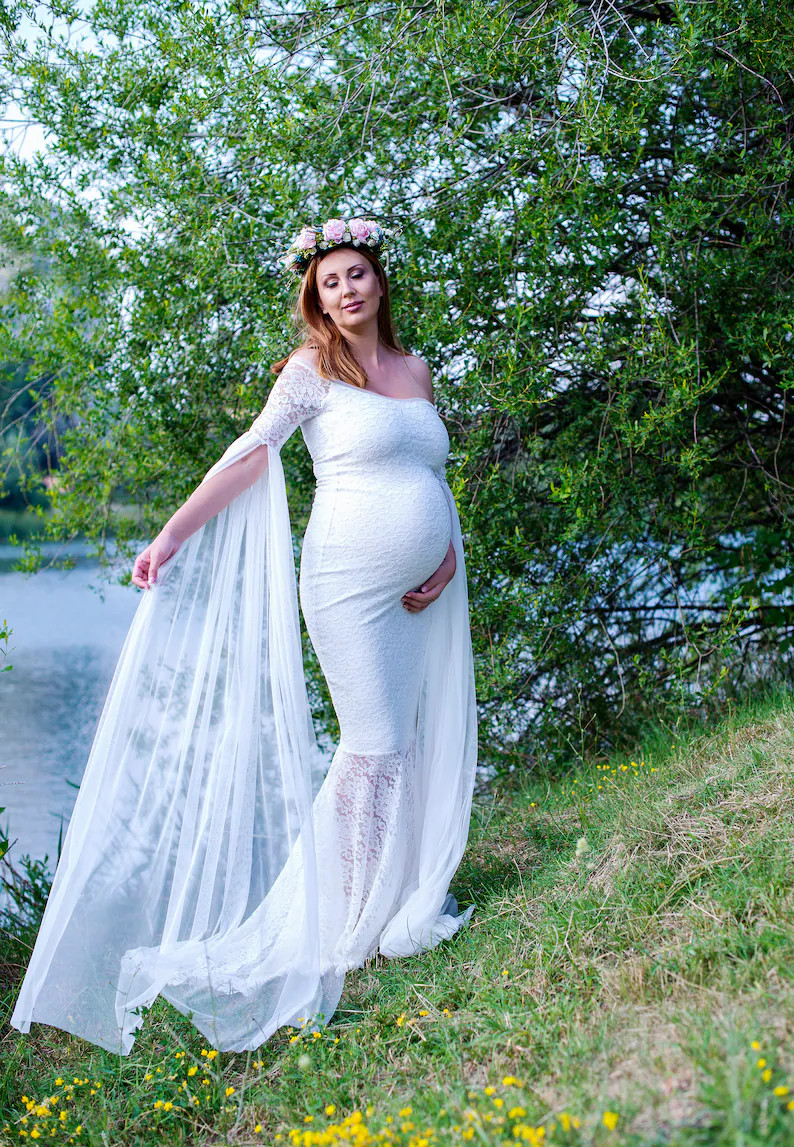 Wedding Dress for Pregnant Woman, Maternity Wedding Dress, Wedding Gown, Maternity Dress for Phot... | Etsy (US)
