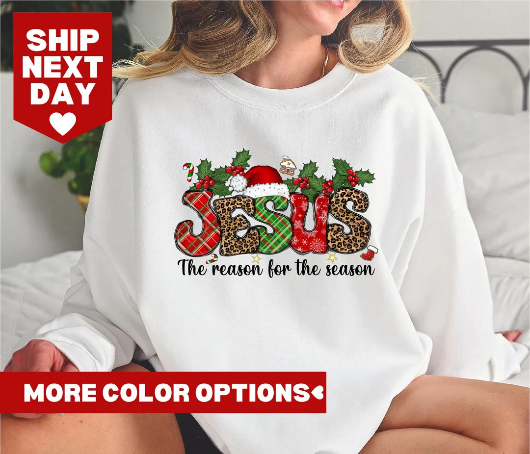 Jesus Is The Reason For The Season Shirt, Christian Christmas Shirt, Christmas Jesus Shirt,Christ... | Etsy (US)