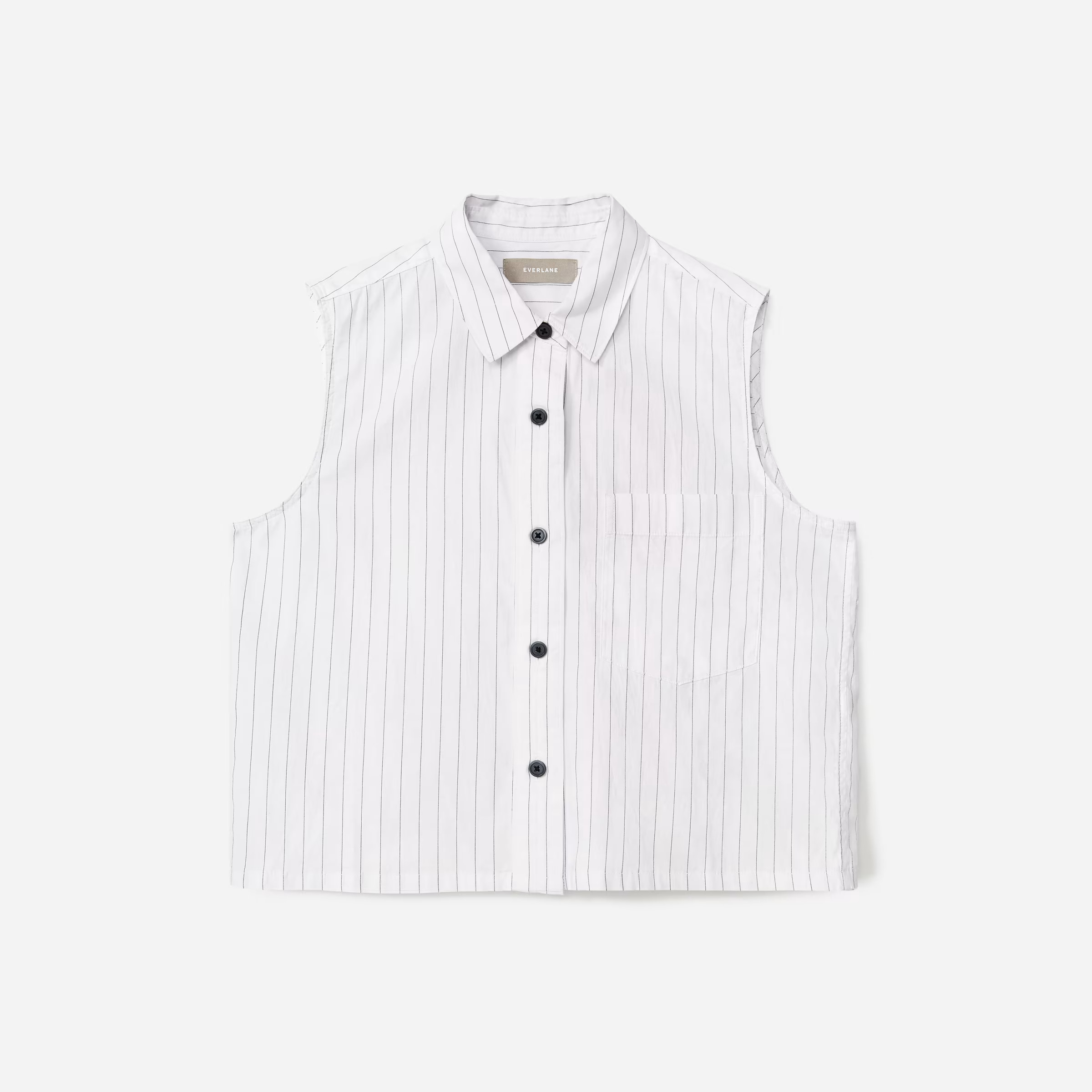 The Silky Cotton Cropped Cut-Off Shirt | Everlane