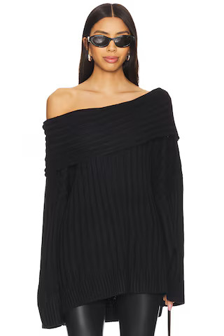 WeWoreWhat Oversized Off Shoulder Sweater in Black from Revolve.com | Revolve Clothing (Global)
