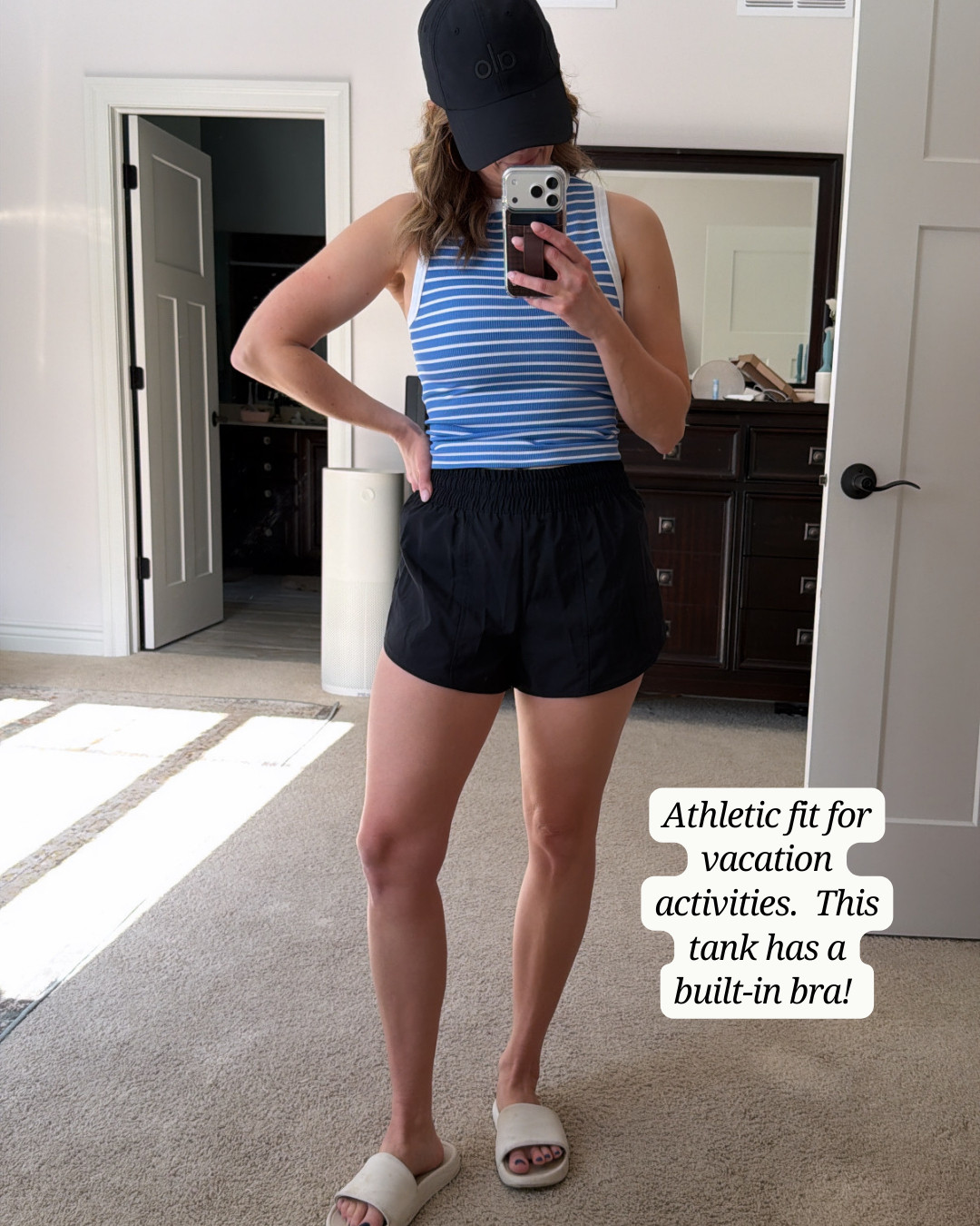 athletic fit for vacation activities. This tank has a built-in bra! 

 #LTKOver40 #LTKPetite #LTKTravel