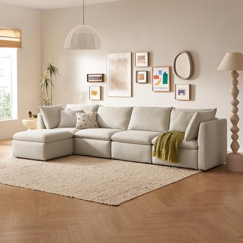 mopio Oversized Modular Sectional Sofa with Fully Removable Covers and Storage, Convertible U, L-... | Amazon (US)
