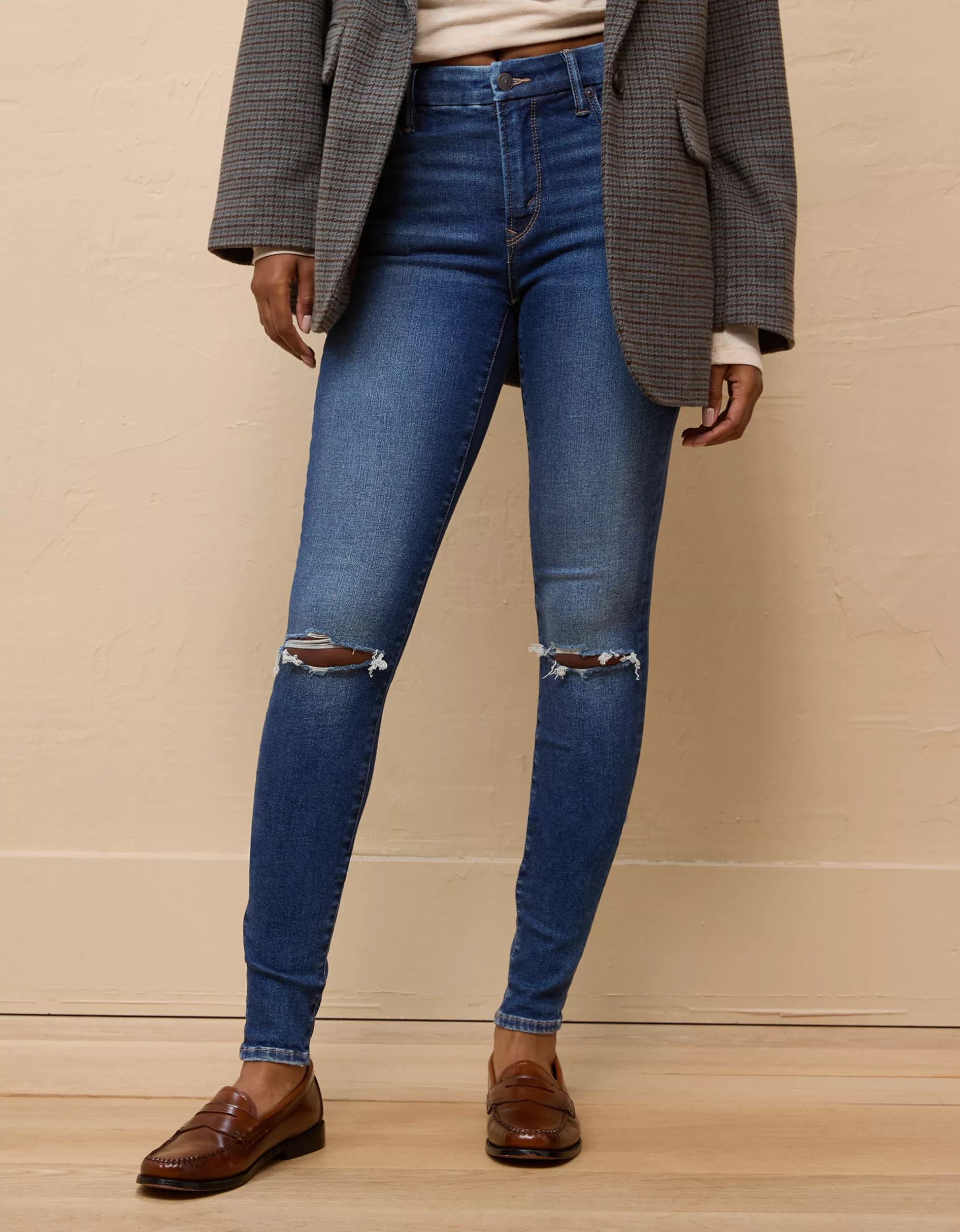 AE Luxe Ripped High-Waisted Jegging | American Eagle Outfitters (US & CA)