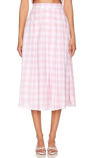 Sheridan Skirt in Tea Pink Gingham | Revolve Clothing (Global)