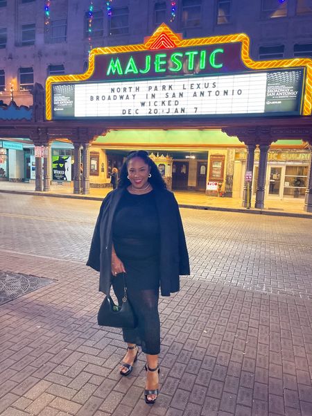 Went to see Wicked the Musical last night and I wore this matching set from Abercrombie. My top is an XL and skirt is a large. Shoes are an 8. Everything runs tts 💚🖤

#LTKHoliday #LTKmidsize #LTKSeasonal