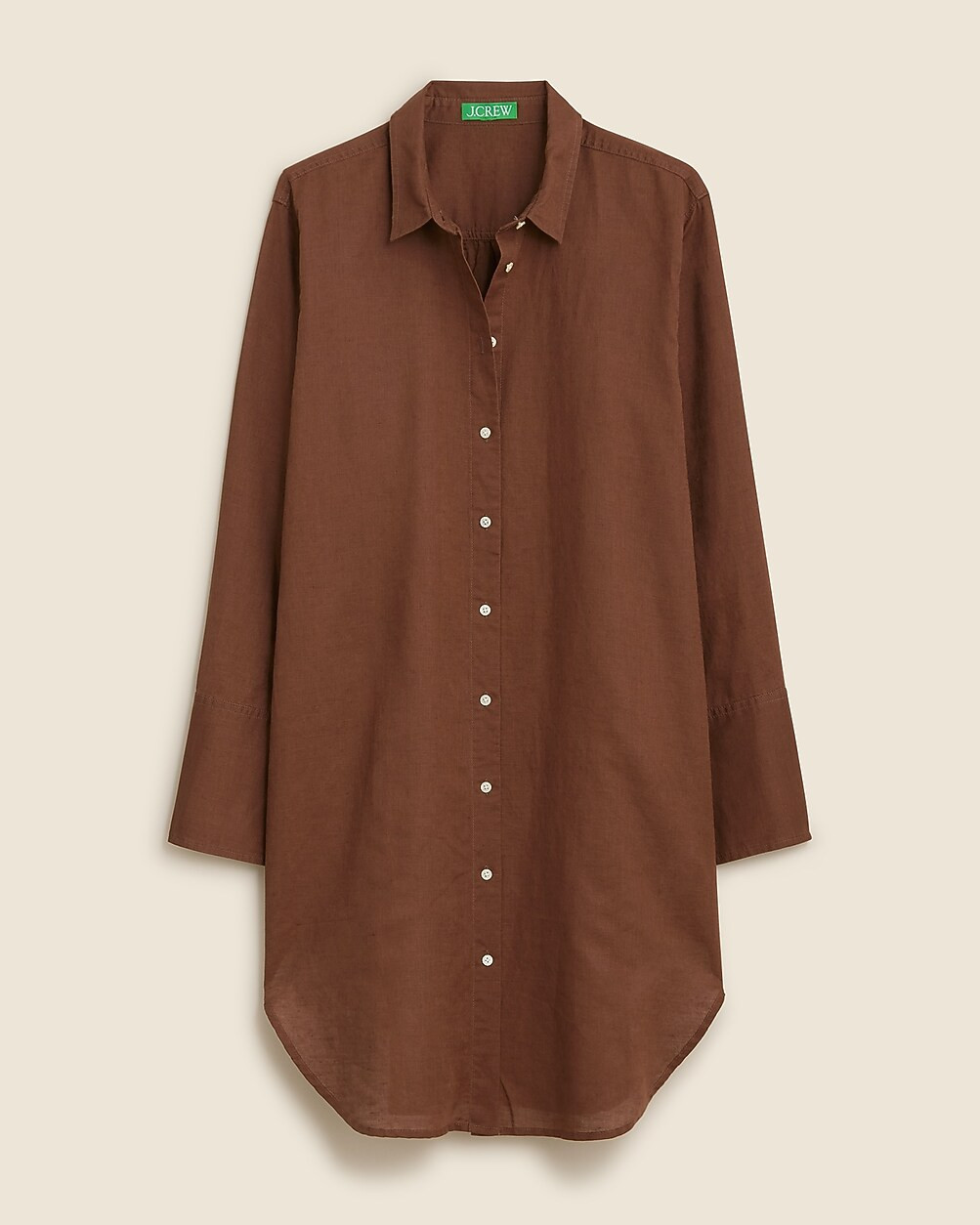 Relaxed-fit beach shirt in linen-cotton blend | J. Crew US