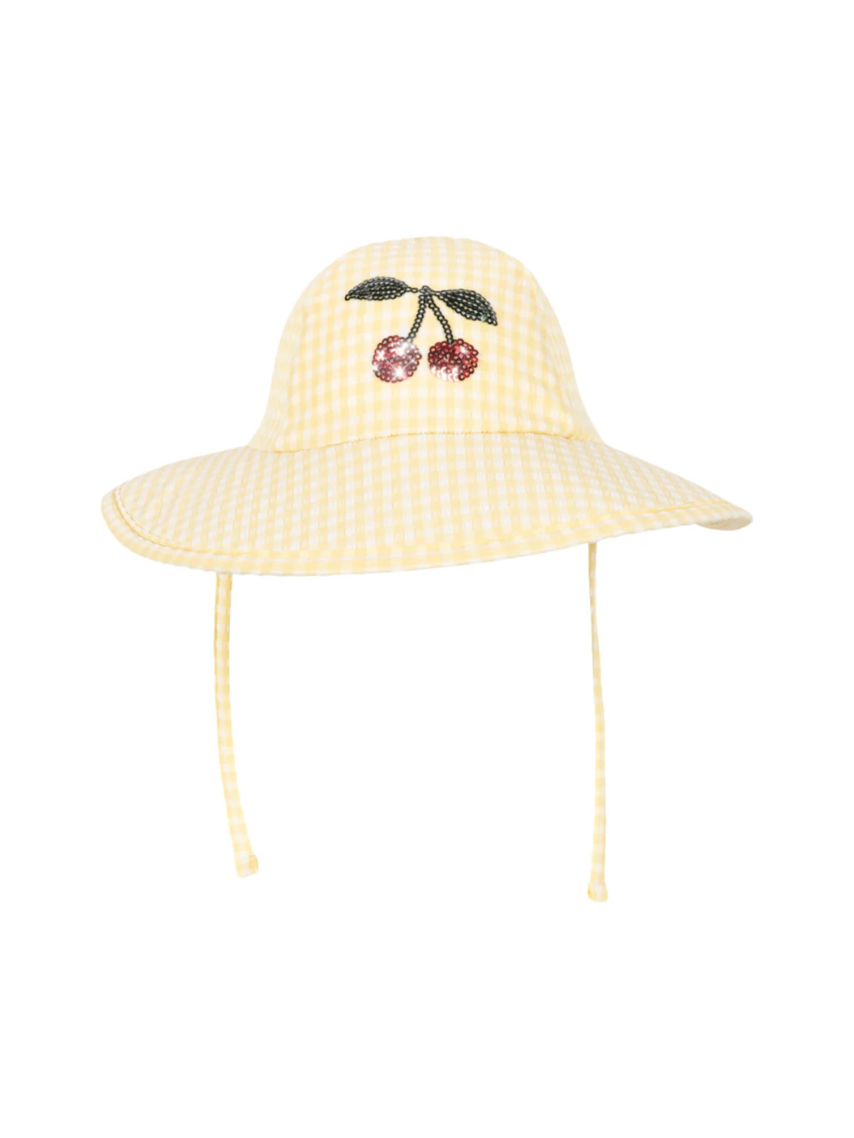 Yellow Cherry Gingham Etta Swim Hat | Danrie