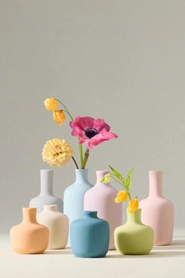 Stoneware Bud Vases, Set of 8 | Anthropologie (US)
