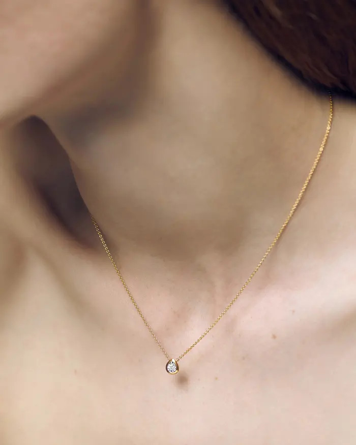 Monica Vinader Lab Created Solitaire Diamond Pendant Necklace | Nordstrom | Nordstrom