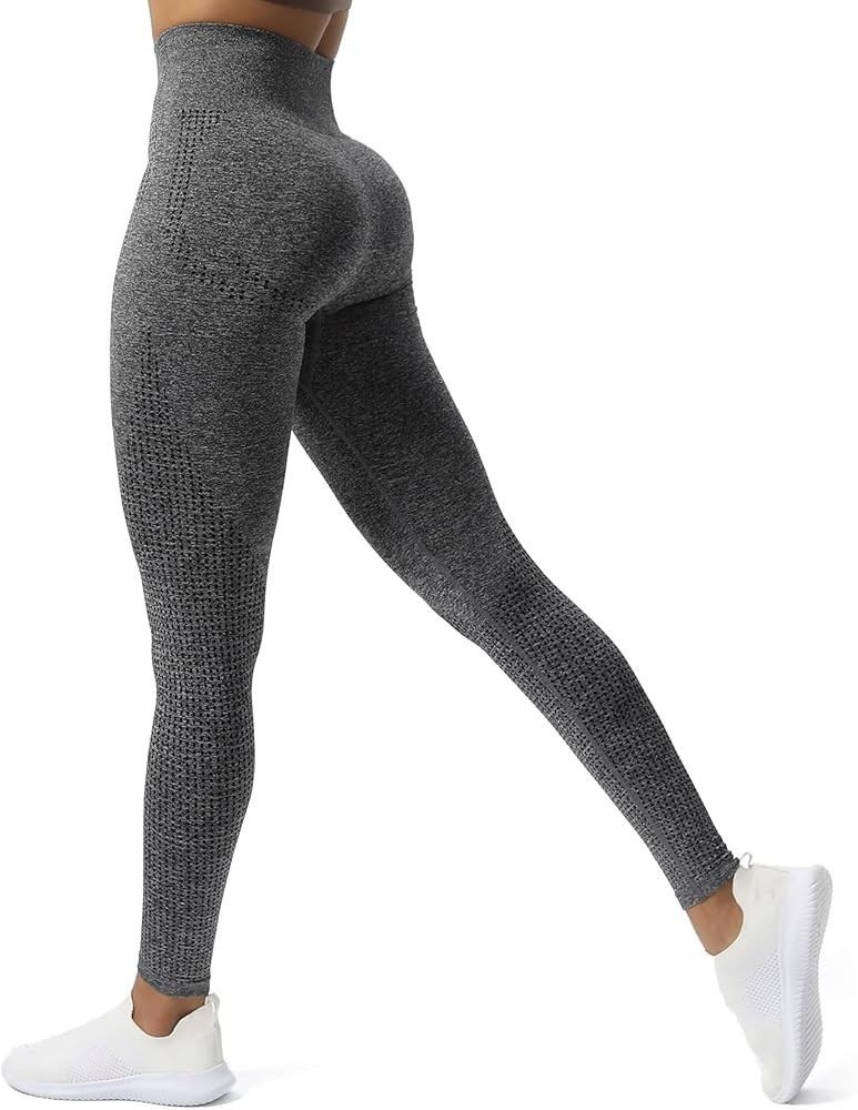 Aoxjox Women's High Waist Workout Gym Vital Seamless Leggings Yoga Pants | Amazon (US)