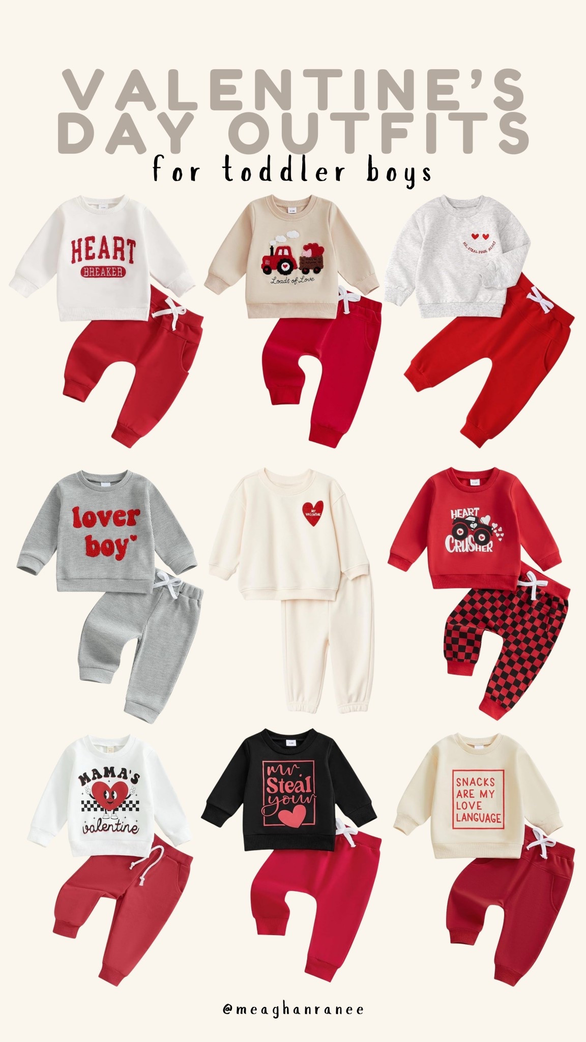 Valentine’s Day outfits for toddler boys!

Boy mom - toddler boy - toddler outfit - boy outfit - Valentine’s Day outfits 

#LTKKids #LTKmomlife #LTKValentine